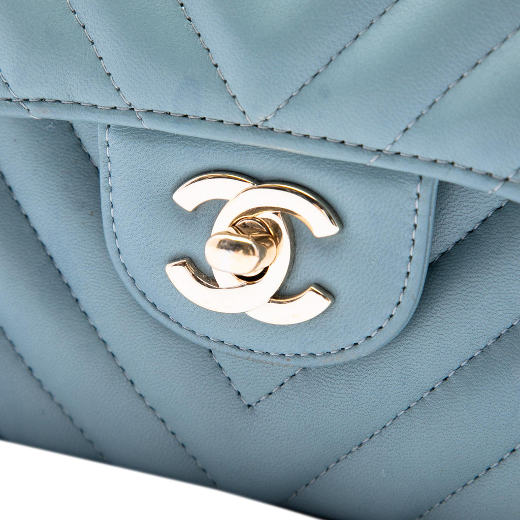 Chanel Small Classic Chevron Lambskin Double Flap