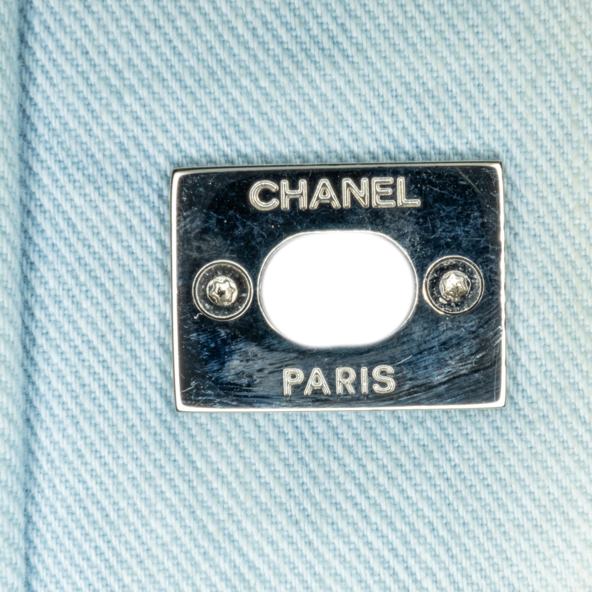 Chanel Small Denim Canebiers Net Flap (SHG-bzsj0K)