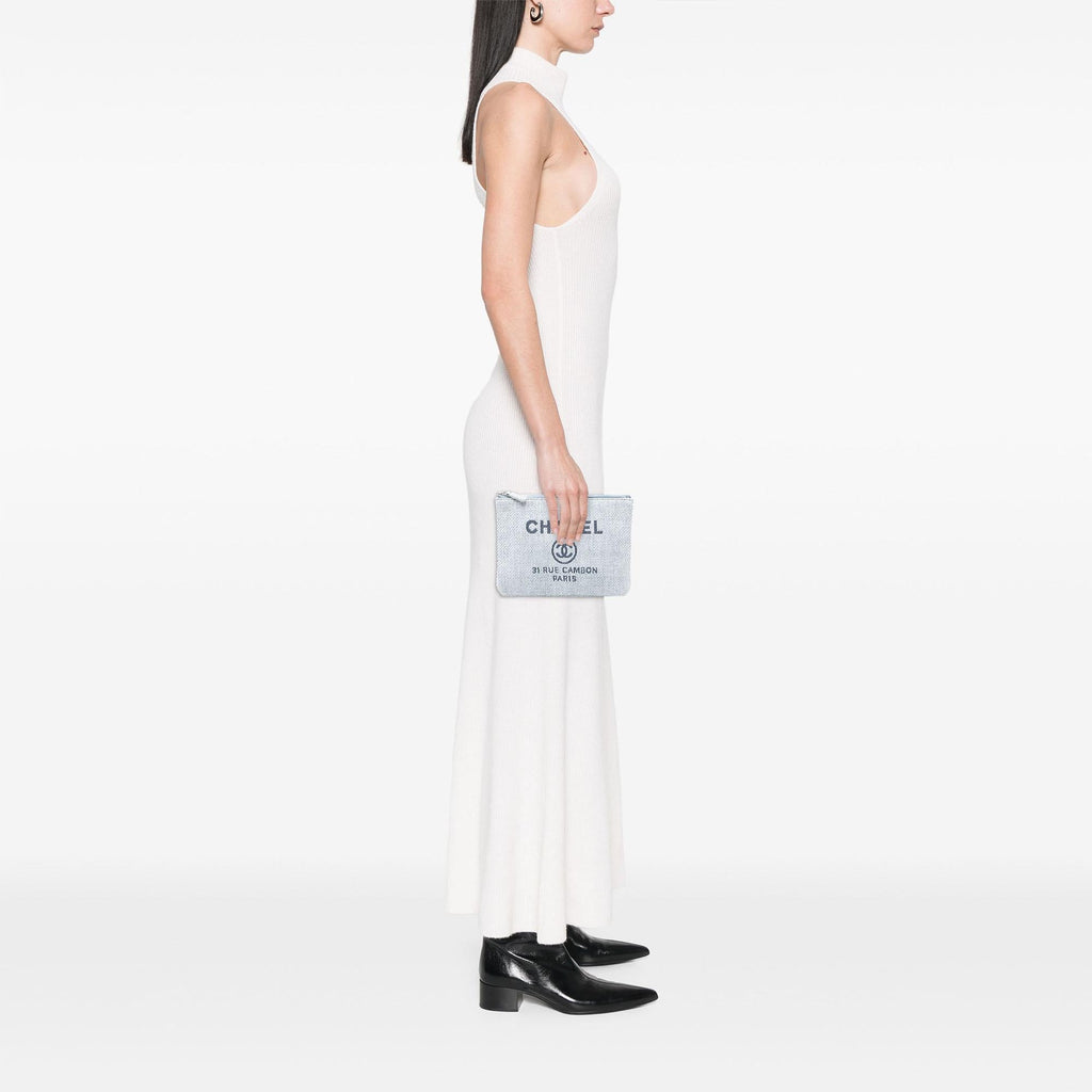 Chanel Small Denim Deauville O Case Clutch
