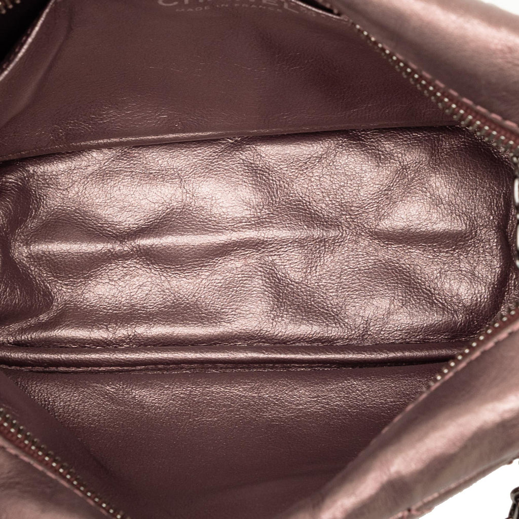 Chanel Small Metallic Quilted Aged Calfskin Reissue Camera Bag