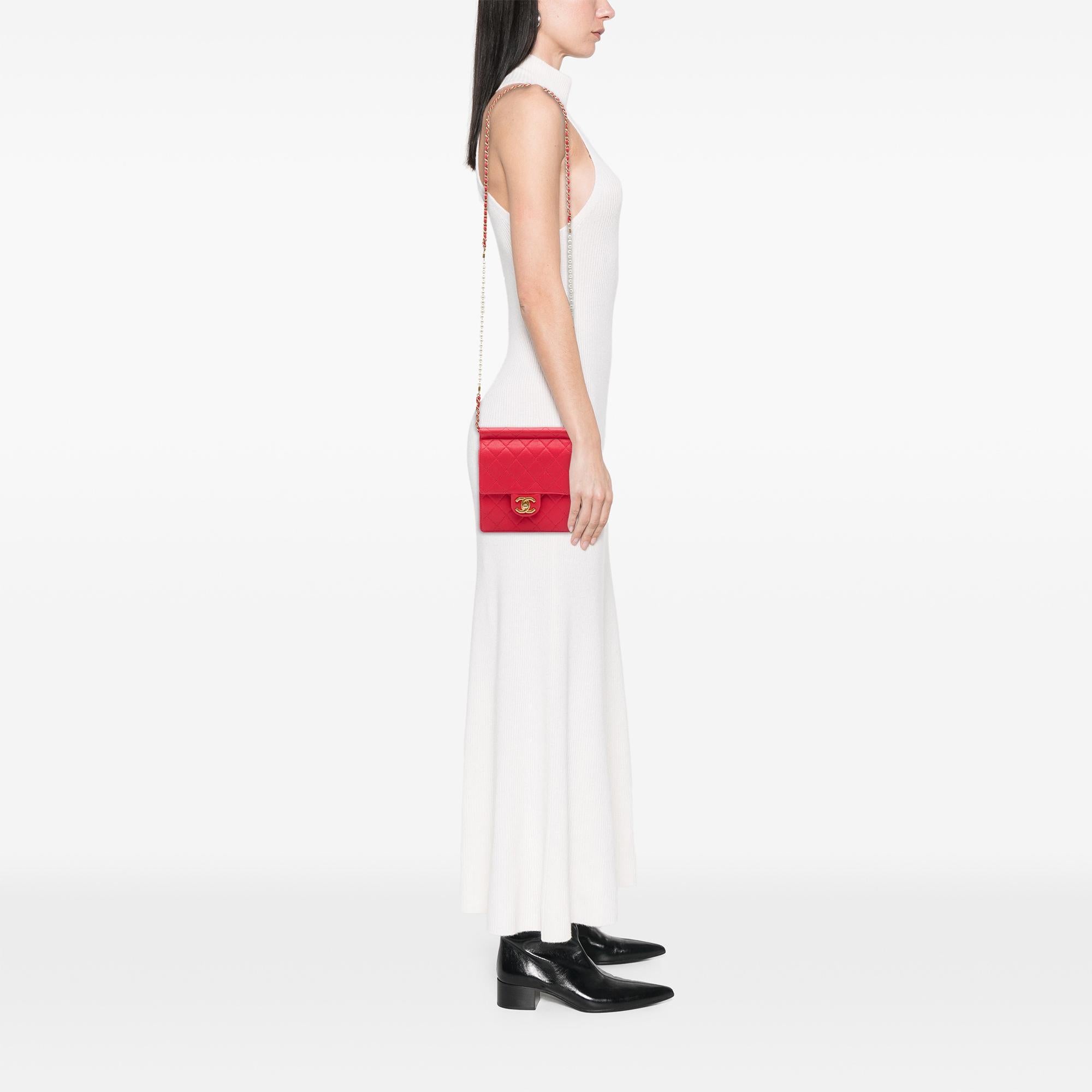 Chanel Small Quilted Lambskin Chic Pearls Flap