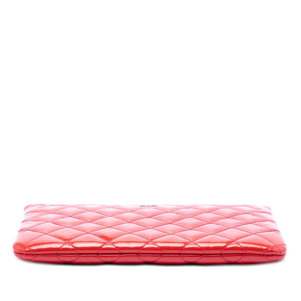 Chanel Small Quilted Patent O Case Clutch