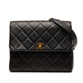 Chanel Small Square Quilted Lambskin Straight Single Flap