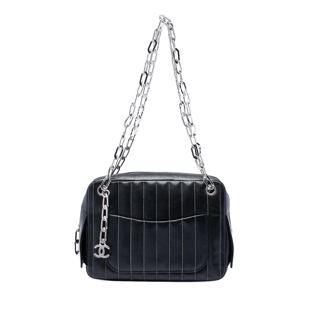 Chanel Small Vertical Quilted Lambskin Mademoiselle Camera Bag