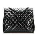 Chanel So Black Matelasse Patent Leather Single Flap Bag (SHG-6IHvZr)