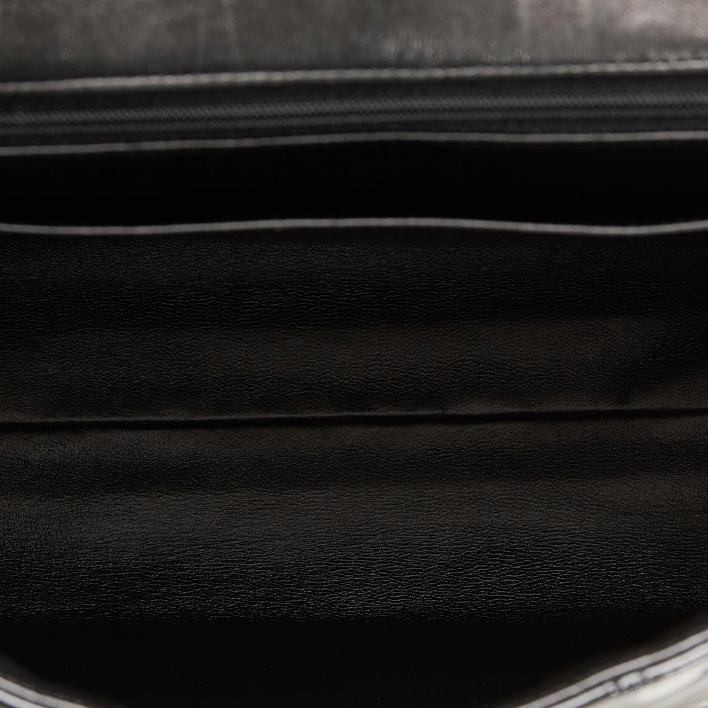 Chanel So Black Matelasse Patent Leather Single Flap Bag (SHG-6IHvZr)