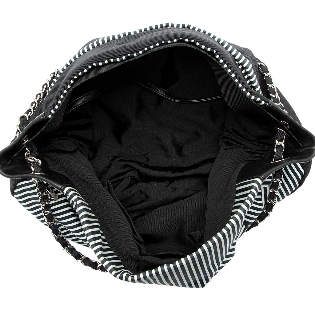 Chanel Striped Canvas Rialto Shoulder Bag (SHF-BaPjh9)