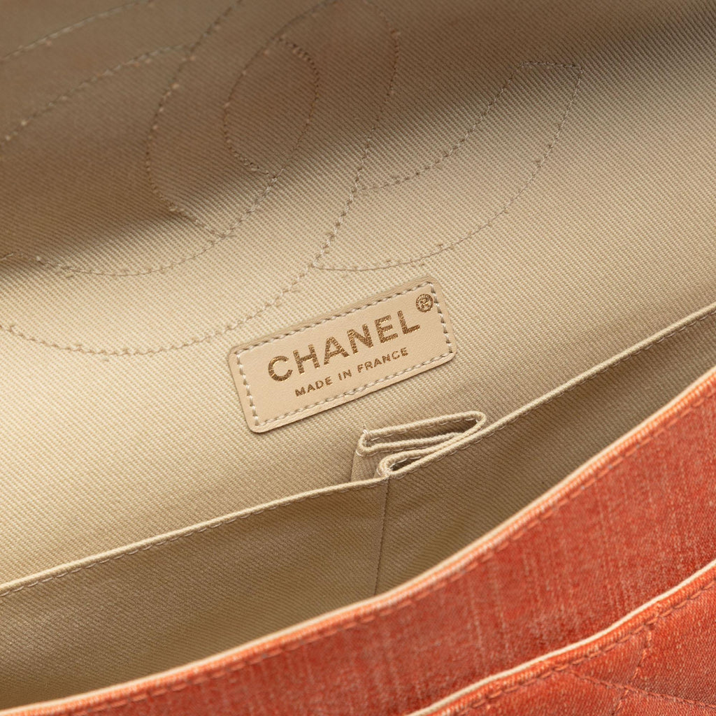 Chanel Tricolor Quilted Denim Reissue 2.55 Double Flap 227