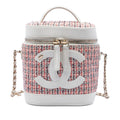 Chanel Tweed and Lambskin Vanity Cosmetic Case