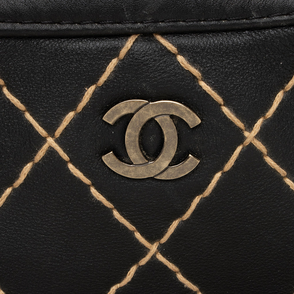 Chanel Vintage Calfskin Wild Stitch Large Satchel
