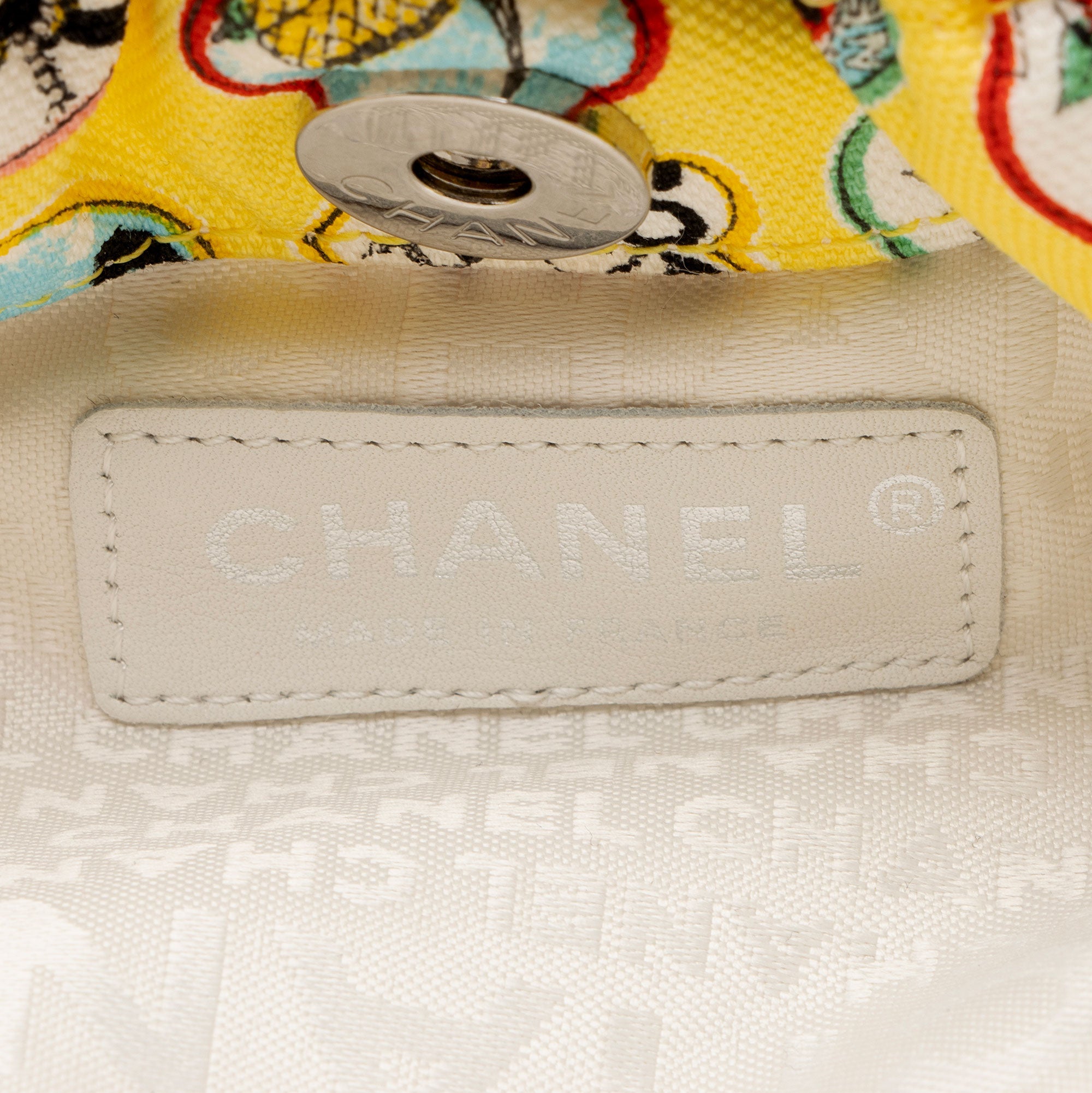 Chanel Vintage Canvas Coco Valentine Heart Chain Hobo