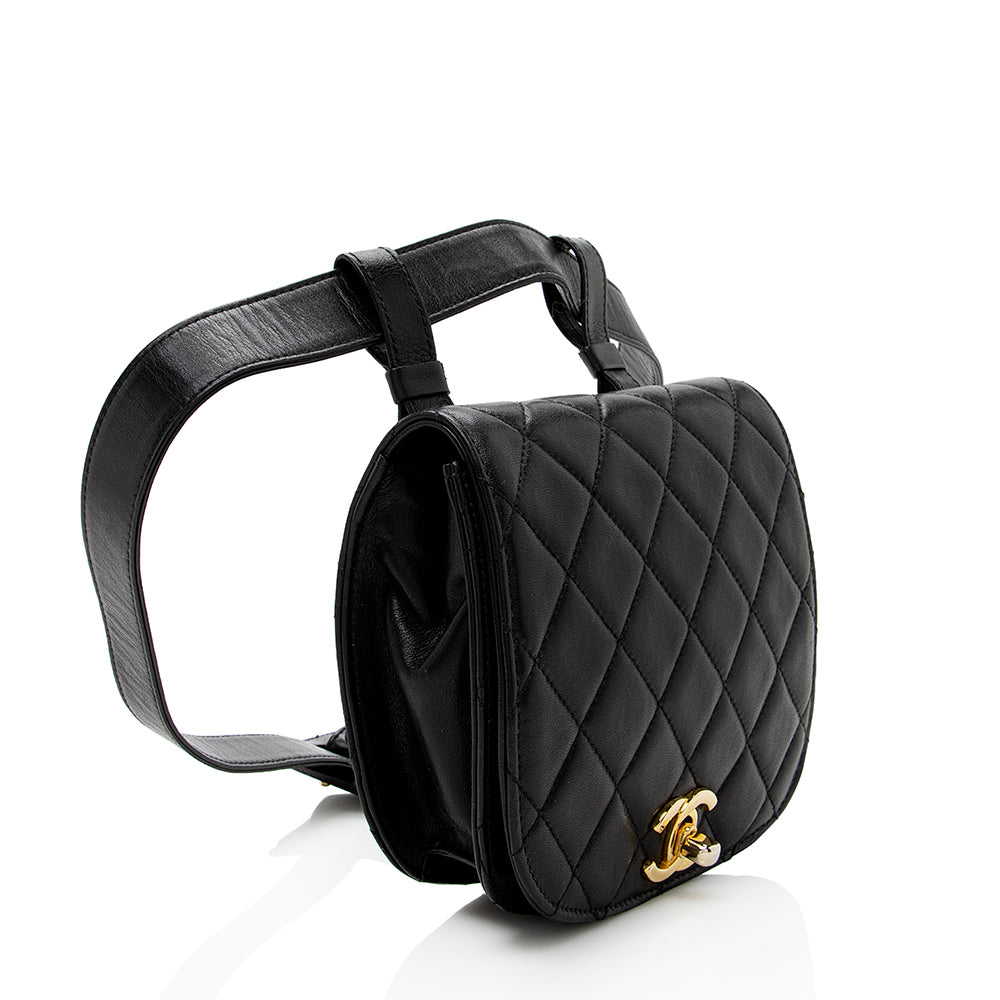 Chanel Vintage Lambskin CC Belt Bag - Size 32 / 80 (SHF-18329)