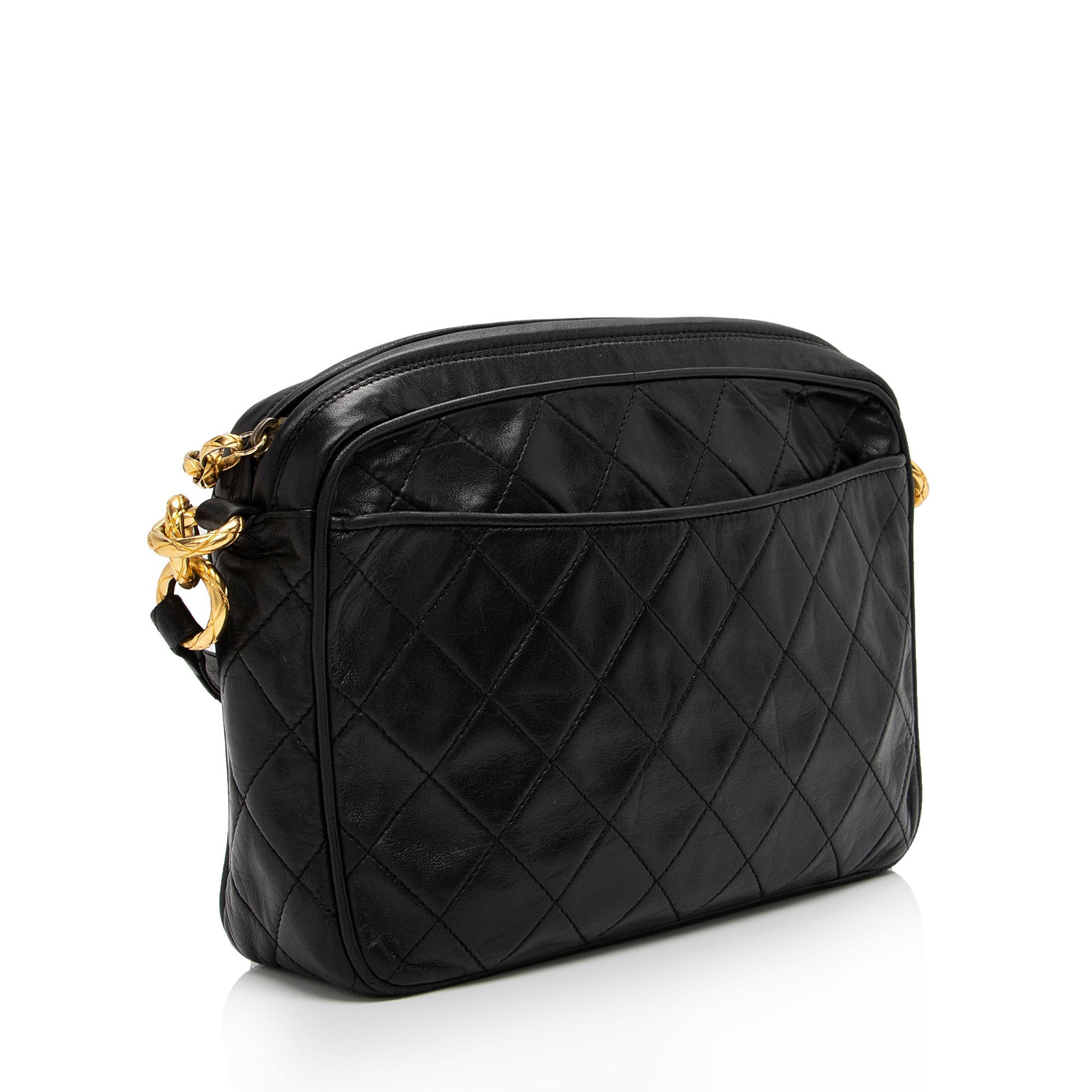 Chanel Vintage Lambskin Pocket Tassel Camera Bag (SHF-GQMWFS)