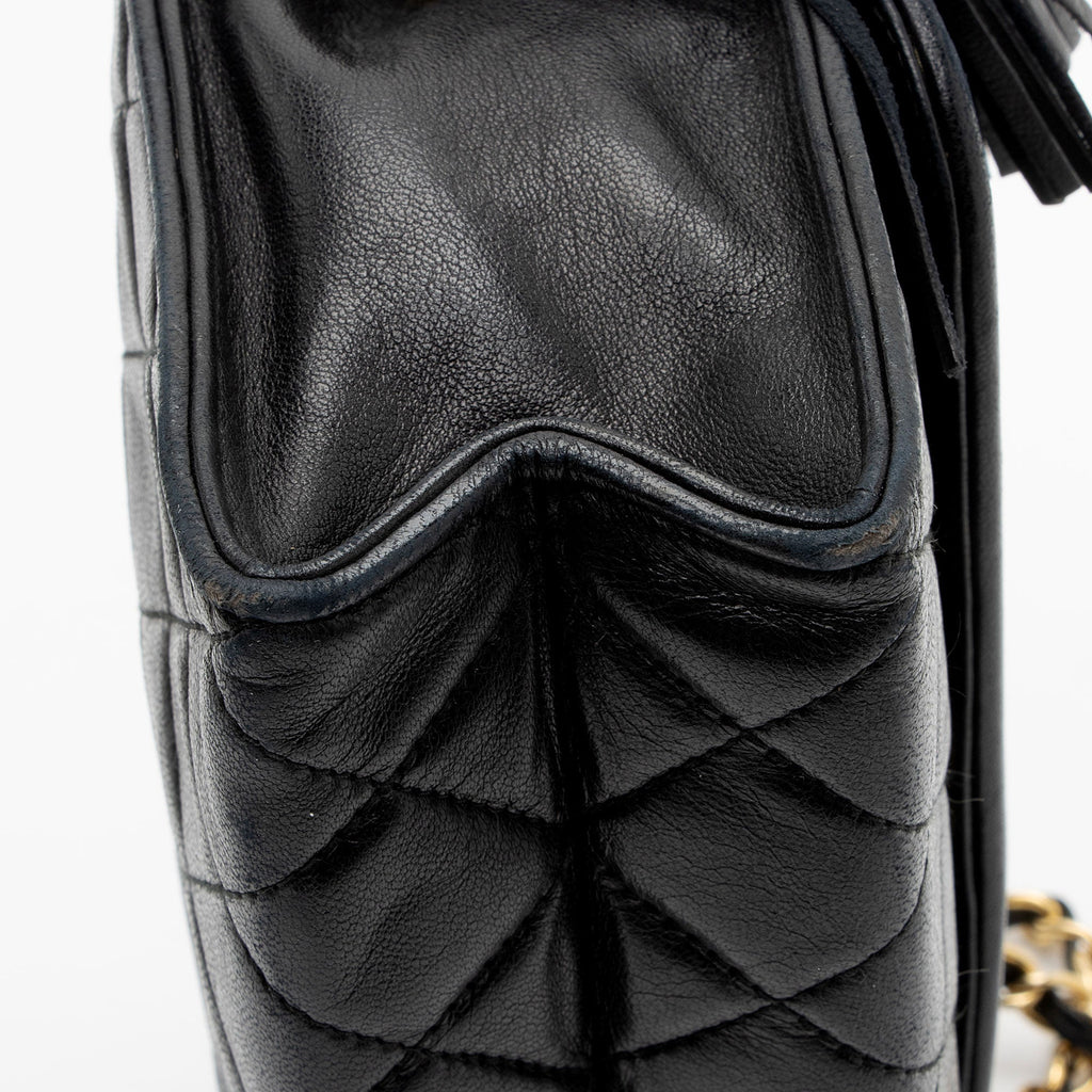 Chanel Vintage Lambskin Tassel Flap Bag