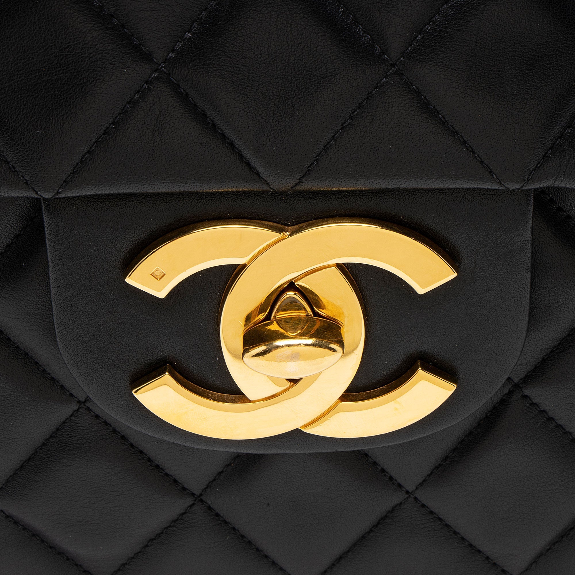 Chanel Vintage Lambskin XL Maxi Single Flap Shoulder Bag