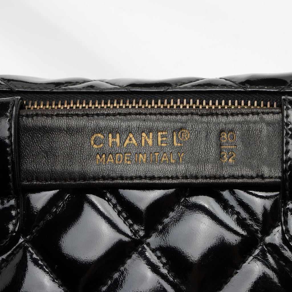Chanel Vintage Patent Leather Belt Bag - Size 32 / 80