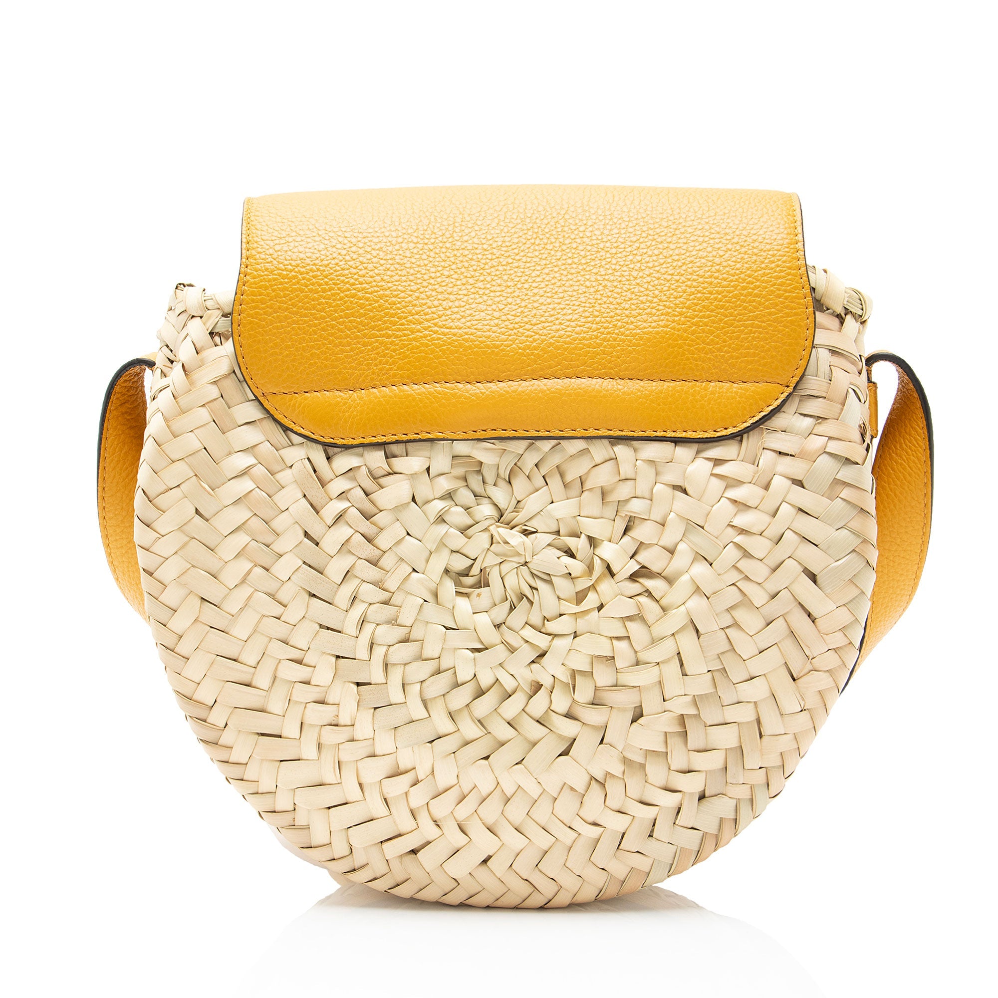 Chloe Calfskin Raffia Marcie Medium Crossbody
