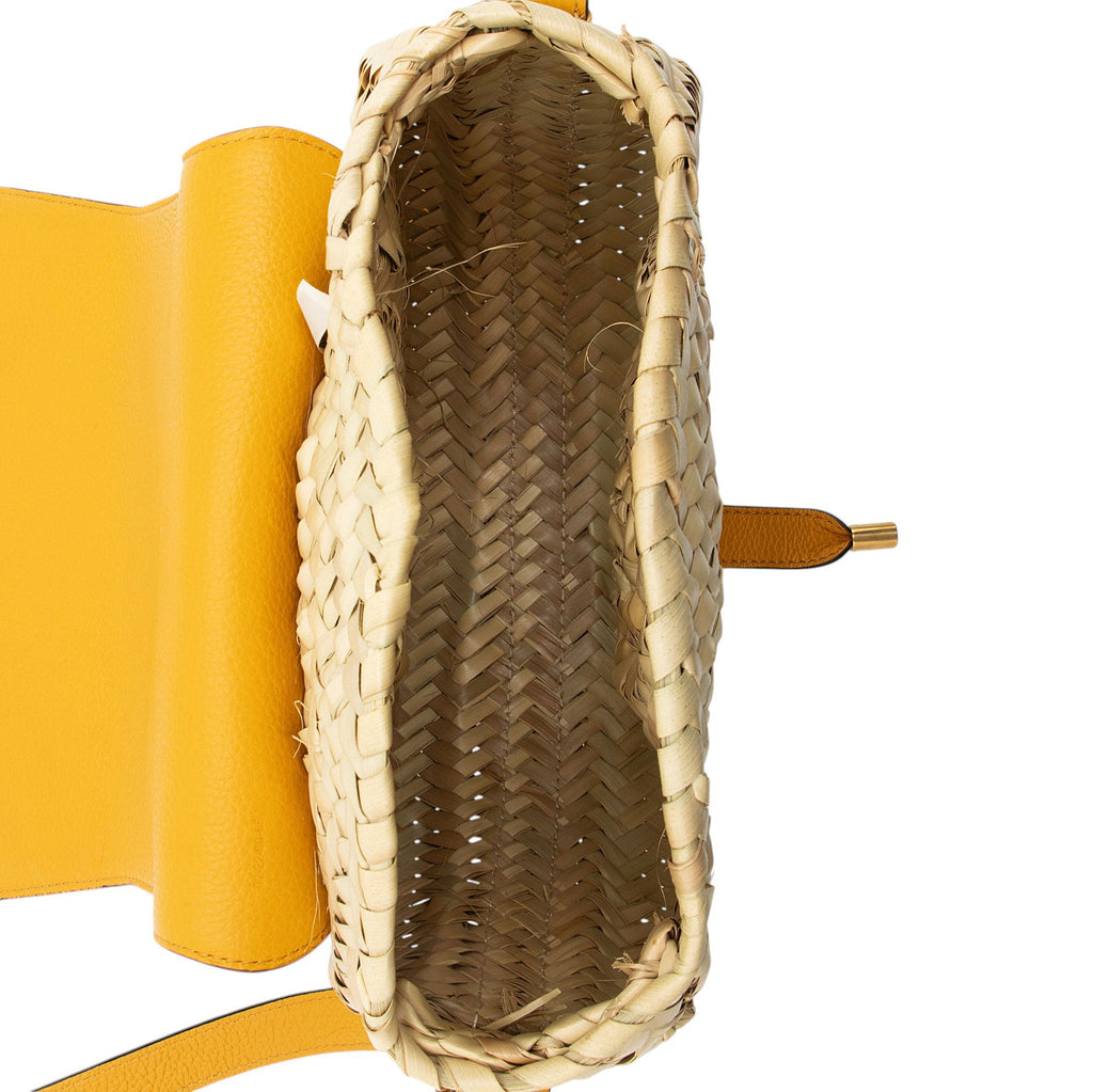 Chloe Calfskin Raffia Marcie Medium Crossbody