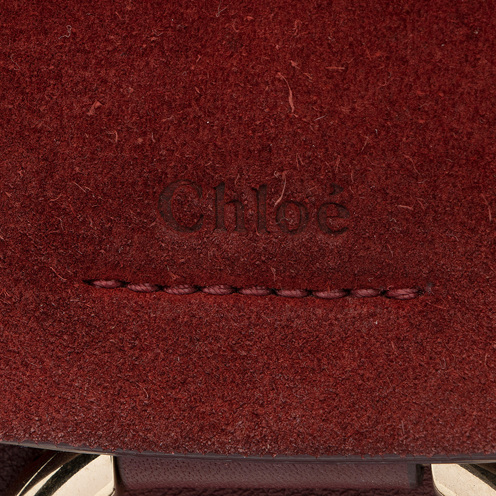 Chloe Calfskin Suede Faye Medium Shoulder Bag (SHF-19058)