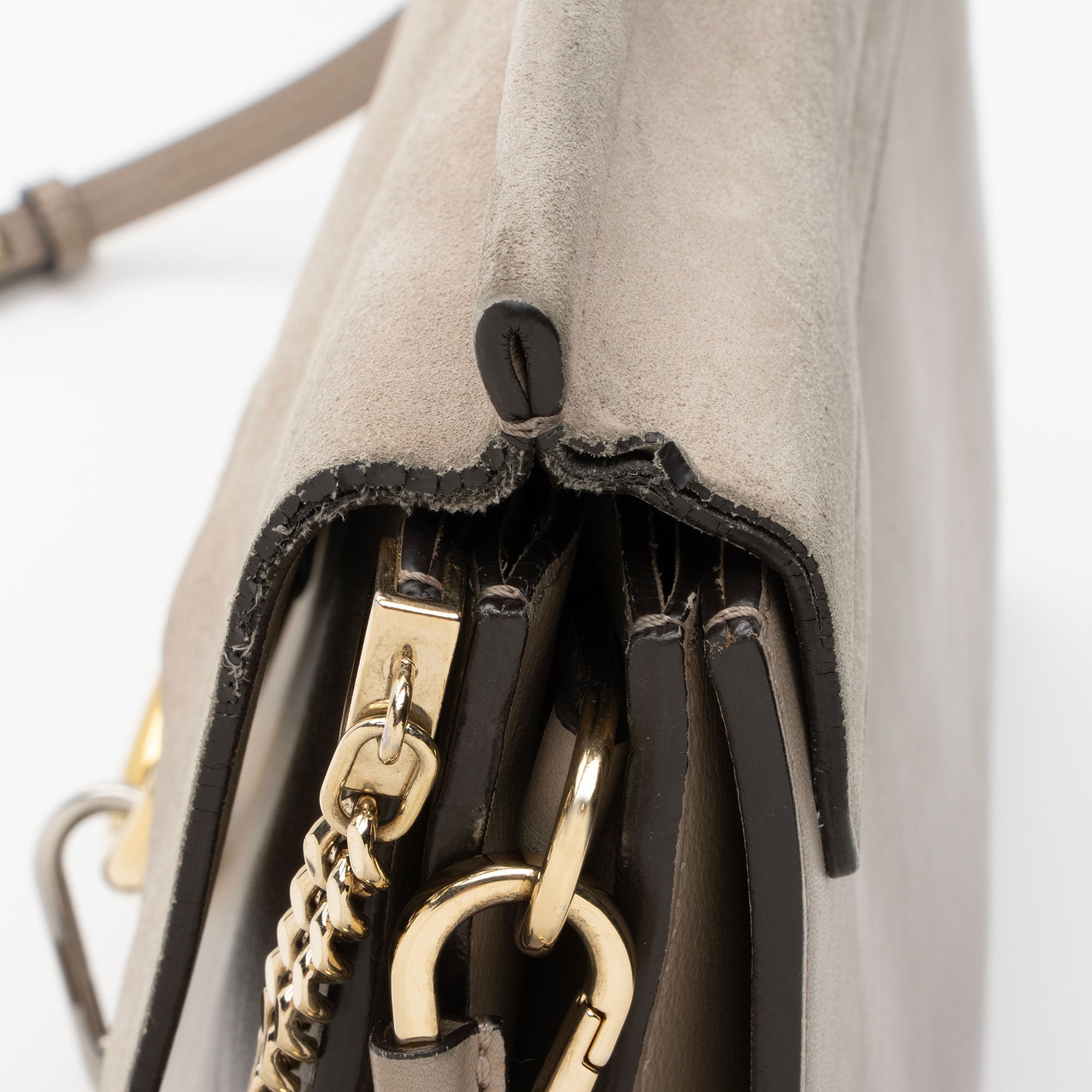 Chloe Calfskin Suede Faye Medium Shoulder Bag (SHF-Jb7npx)
