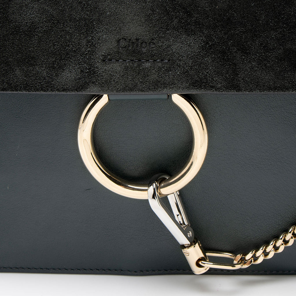 Chloe Calfskin Suede Faye Medium Shoulder Bag