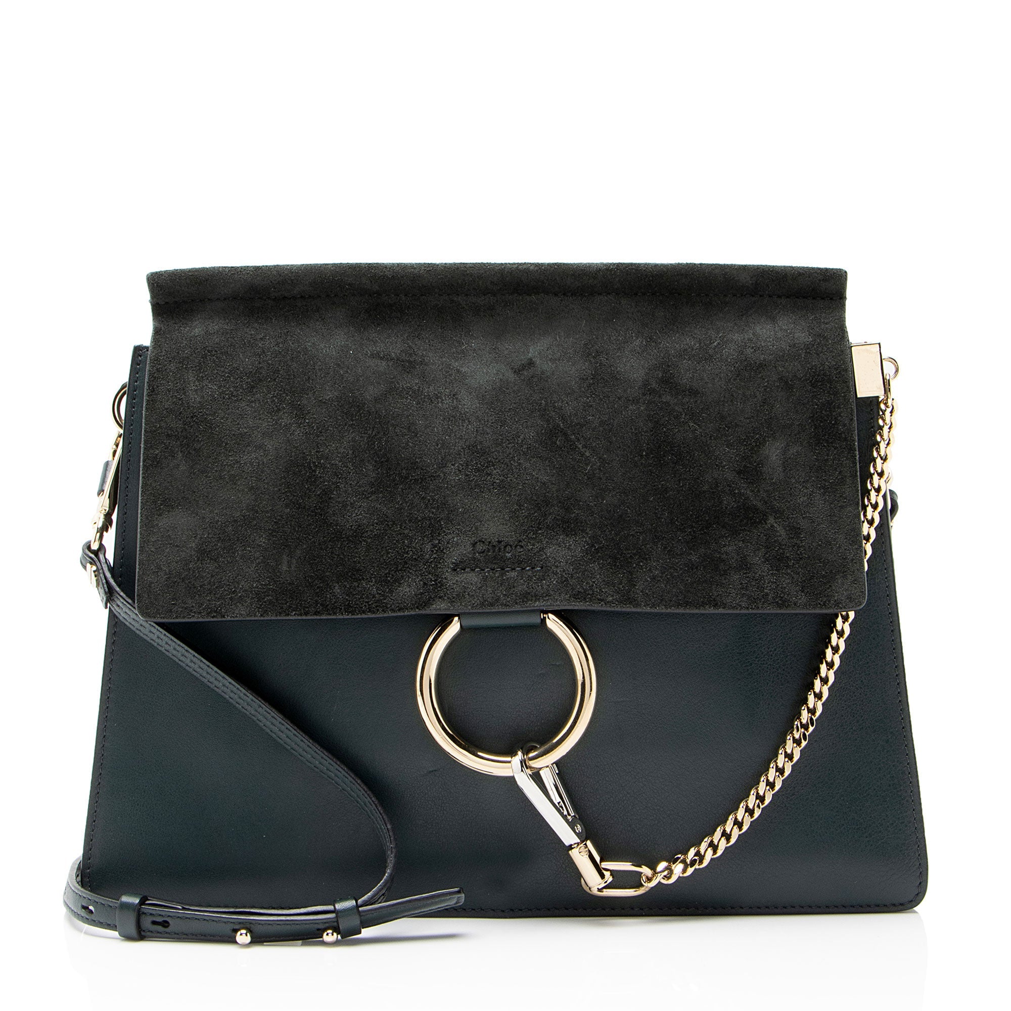 Chloe Calfskin Suede Faye Medium Shoulder Bag