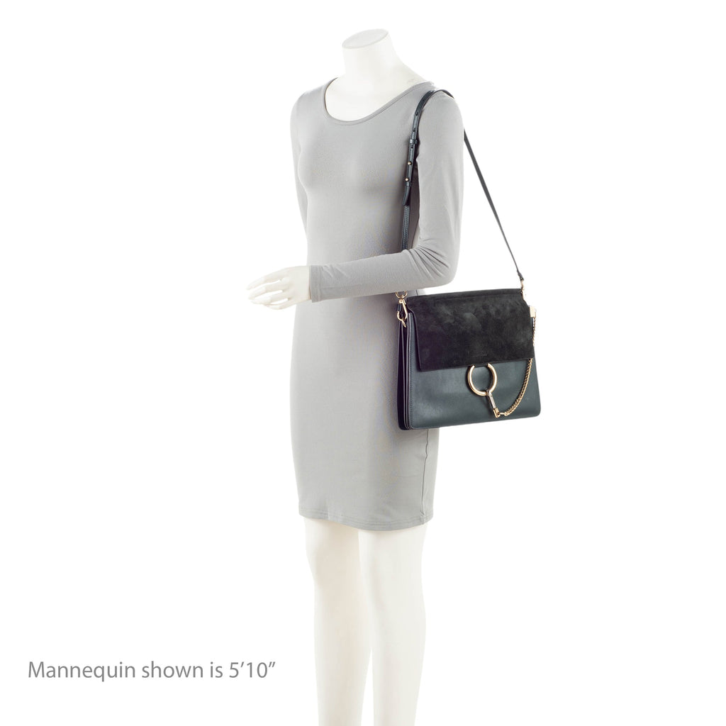 Chloe Calfskin Suede Faye Medium Shoulder Bag