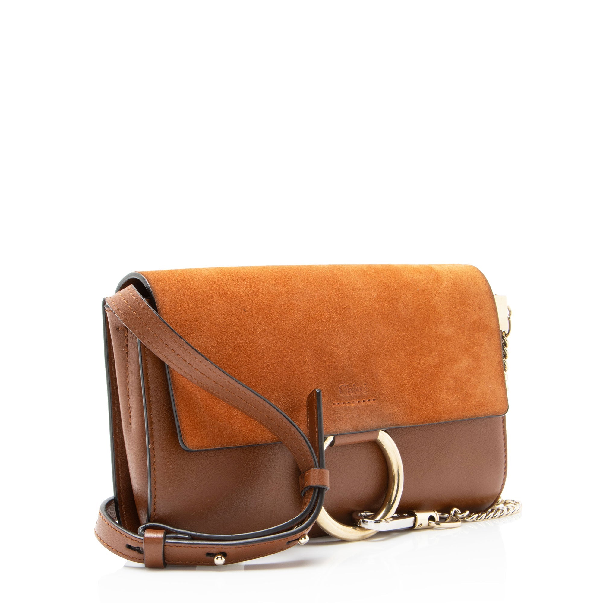 Chloe Calfskin Suede Faye Small Shoulder Bag