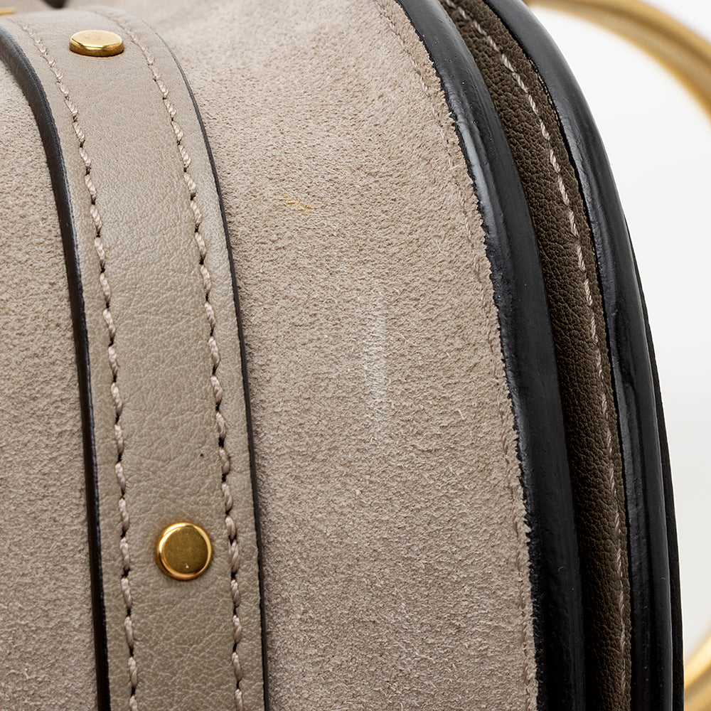 Chloe Calfskin Suede Nile Small Bracelet Bag - FINAL SALE (SHF-18310)