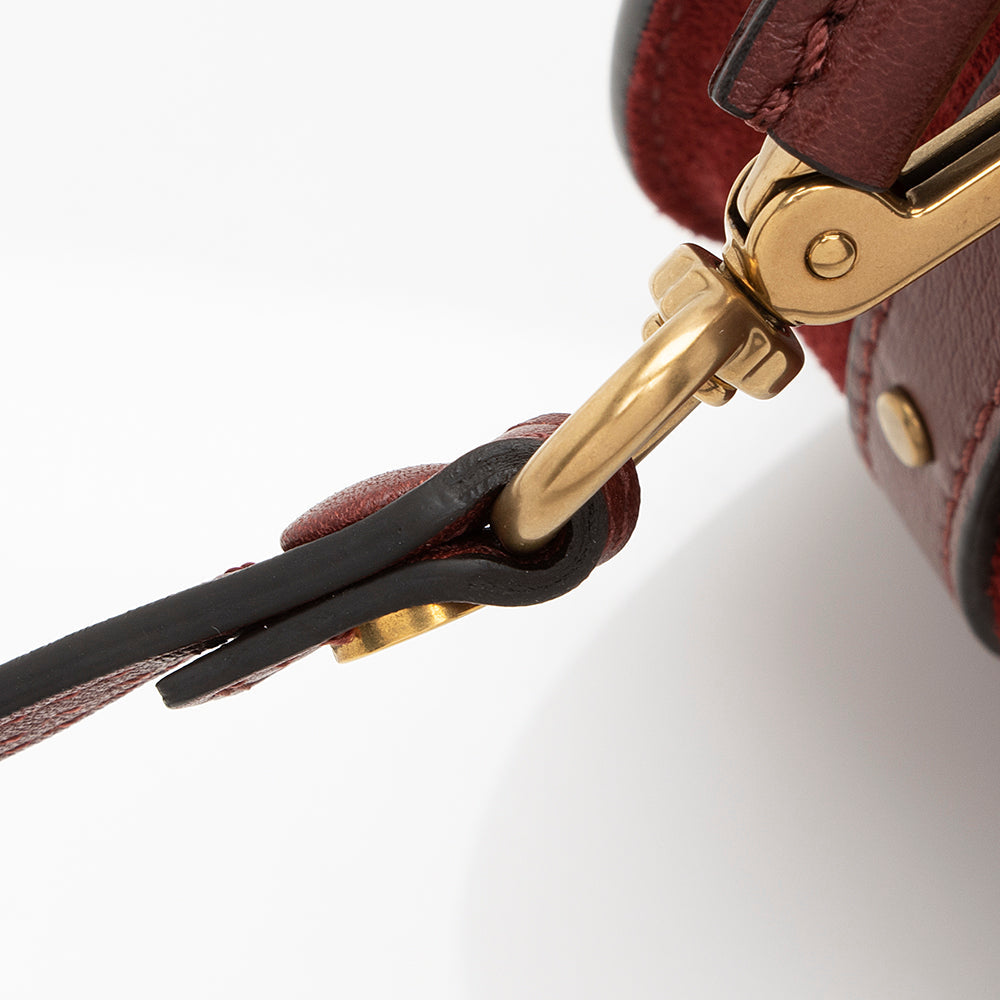 Chloe Calfskin Suede Nile Small Bracelet Bag (SHF-20119)