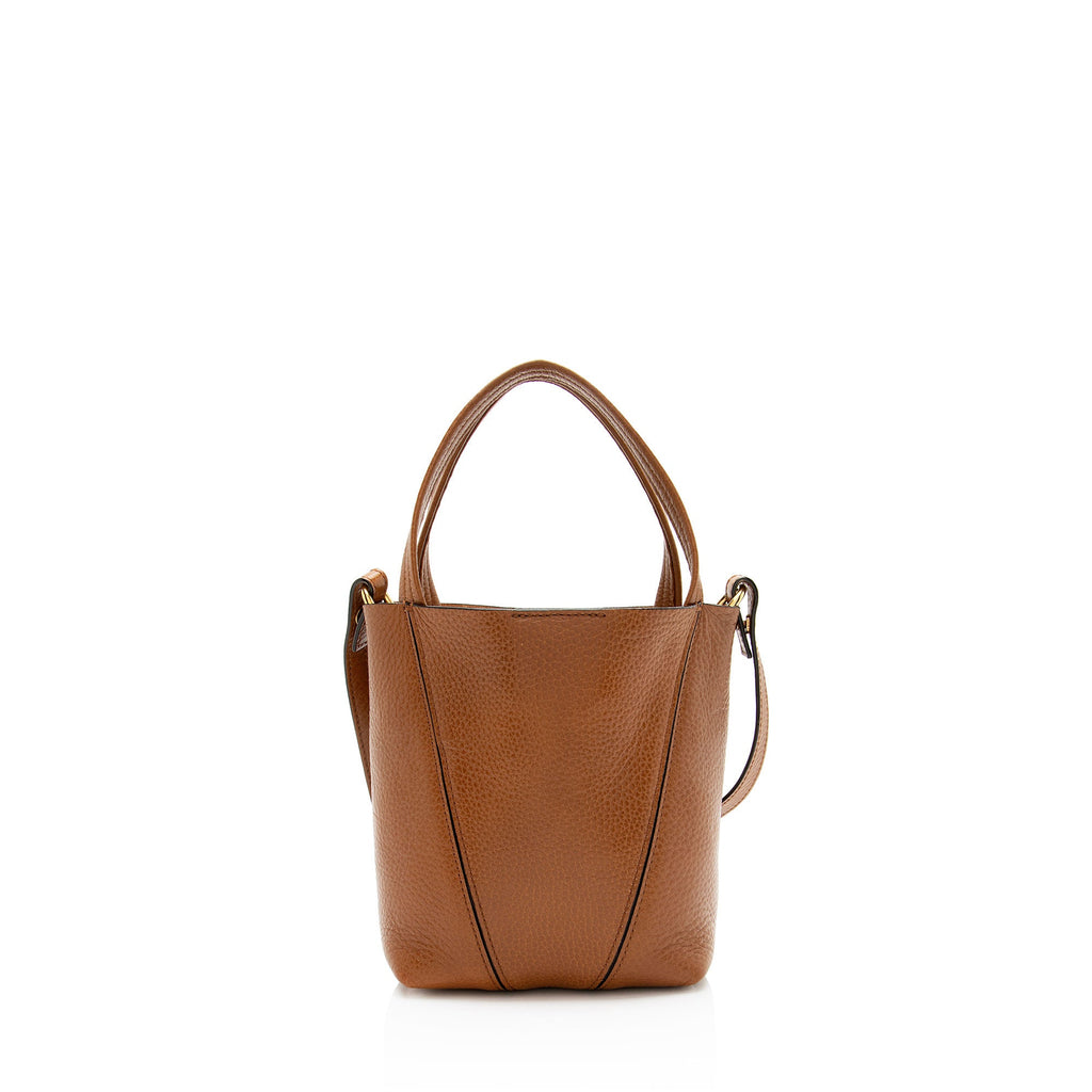 Chloe Grained Calfskin Spin Small Tote