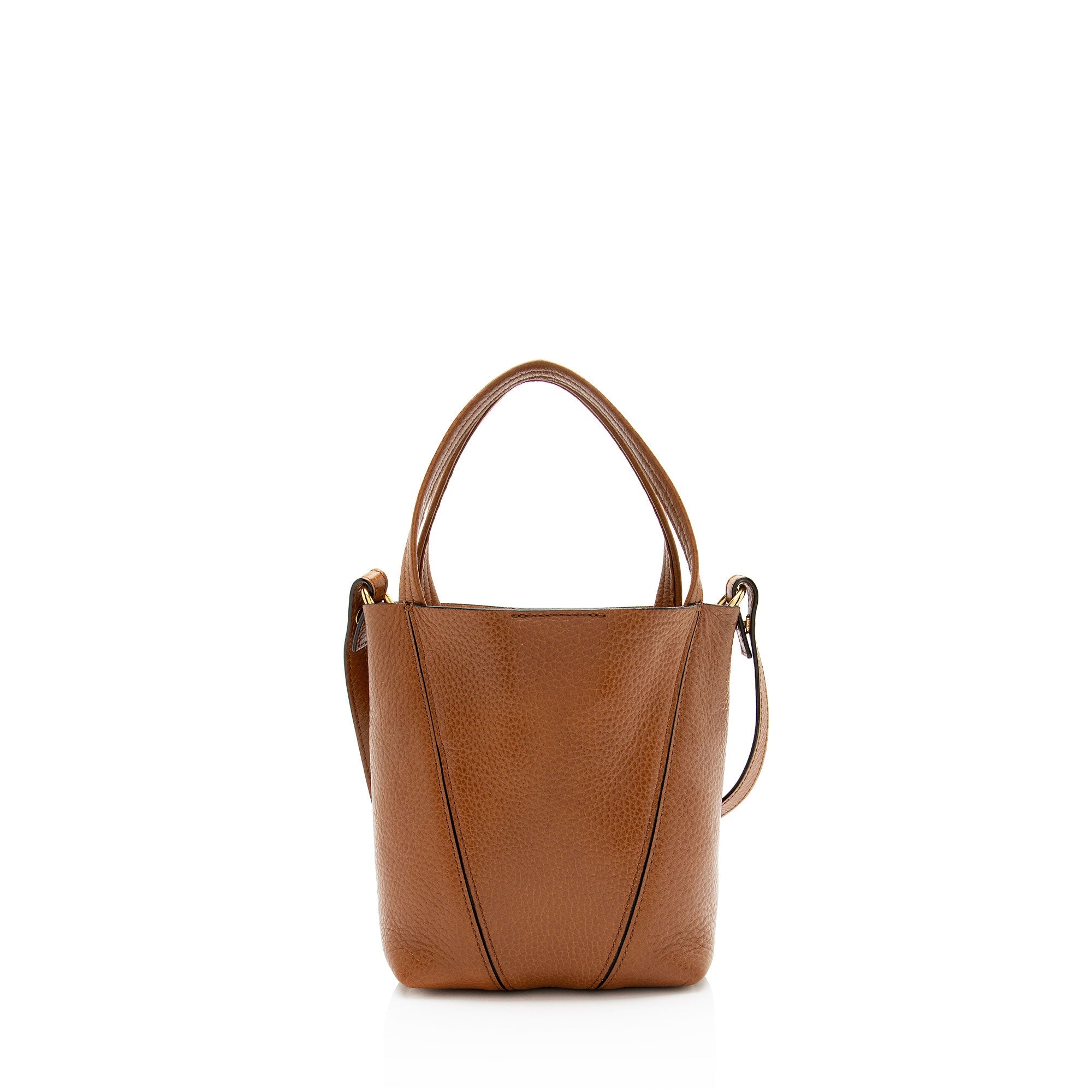 Chloe Grained Calfskin Spin Small Tote