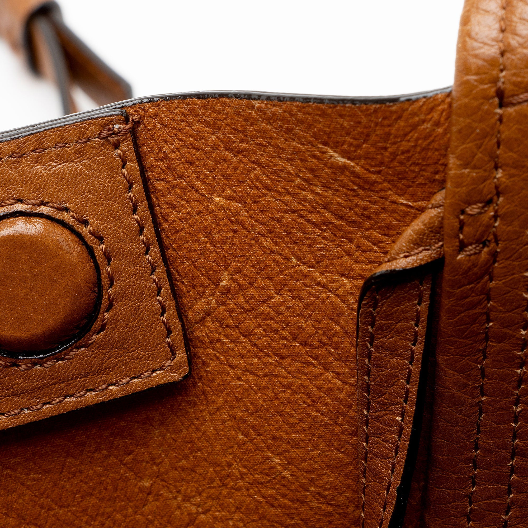 Chloe Grained Calfskin Spin Small Tote