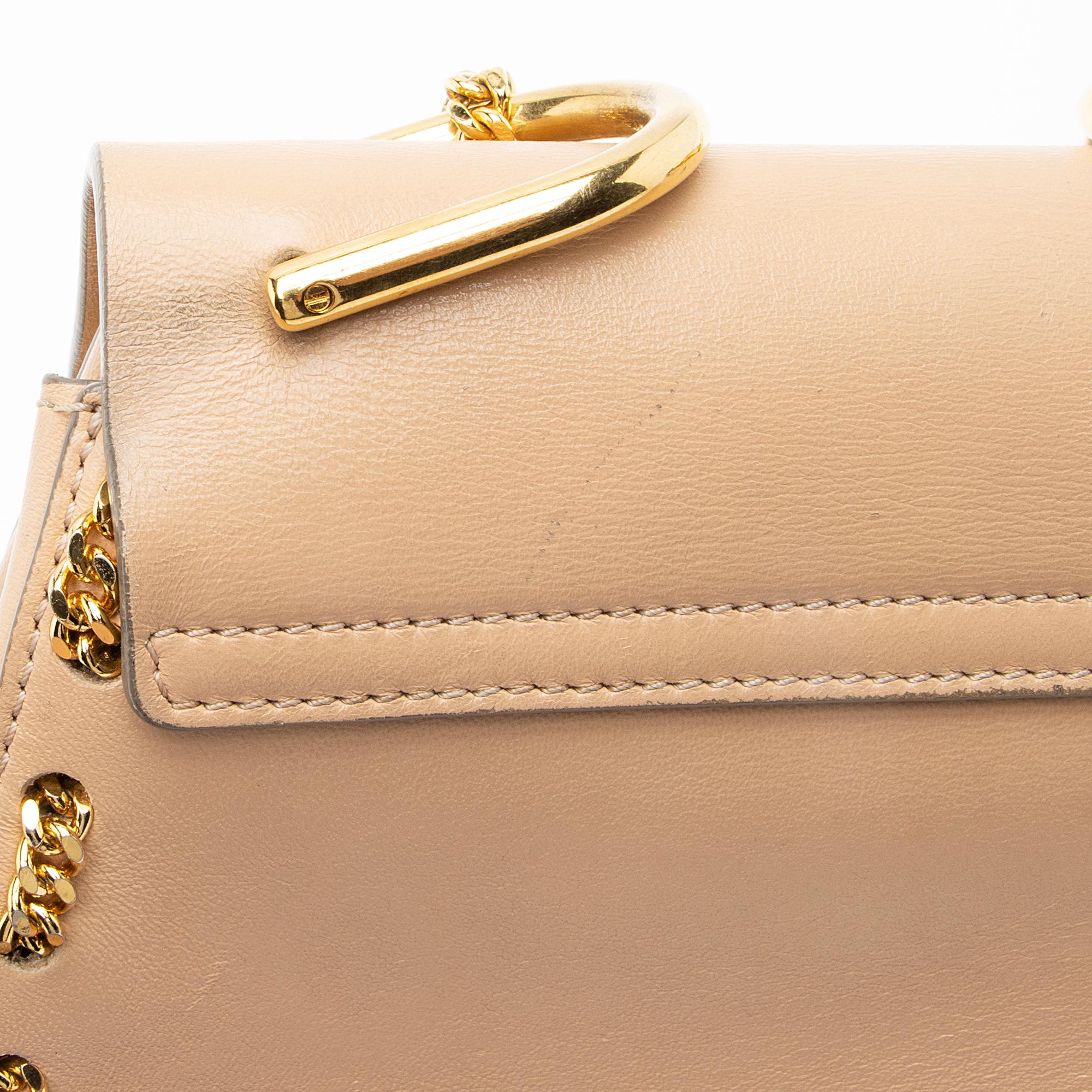 Chloe Lambskin Drew Chain Embellished Mini Shoulder Bag (SHF-23119)