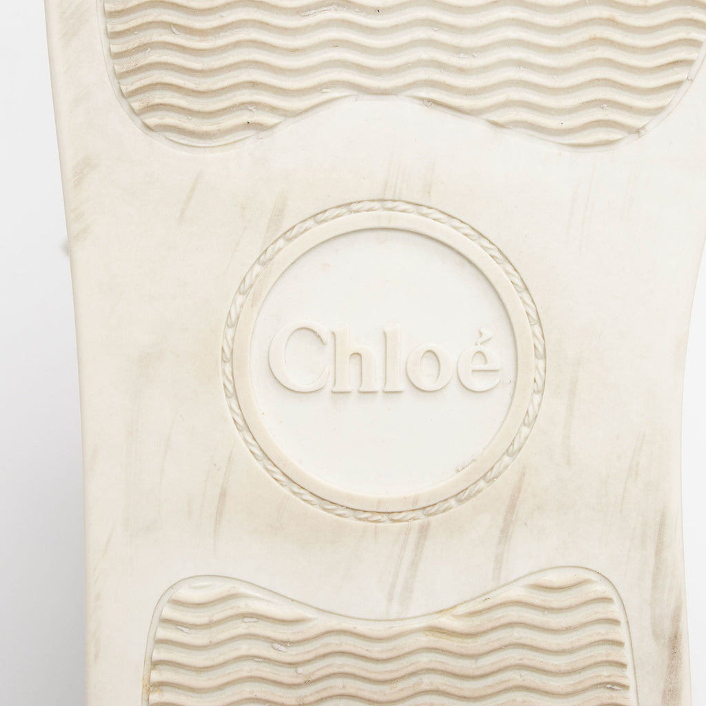 Chloe Linen Calfskin Lauren Sneakers - Size 8 / 38 (SHF-0nouT4)