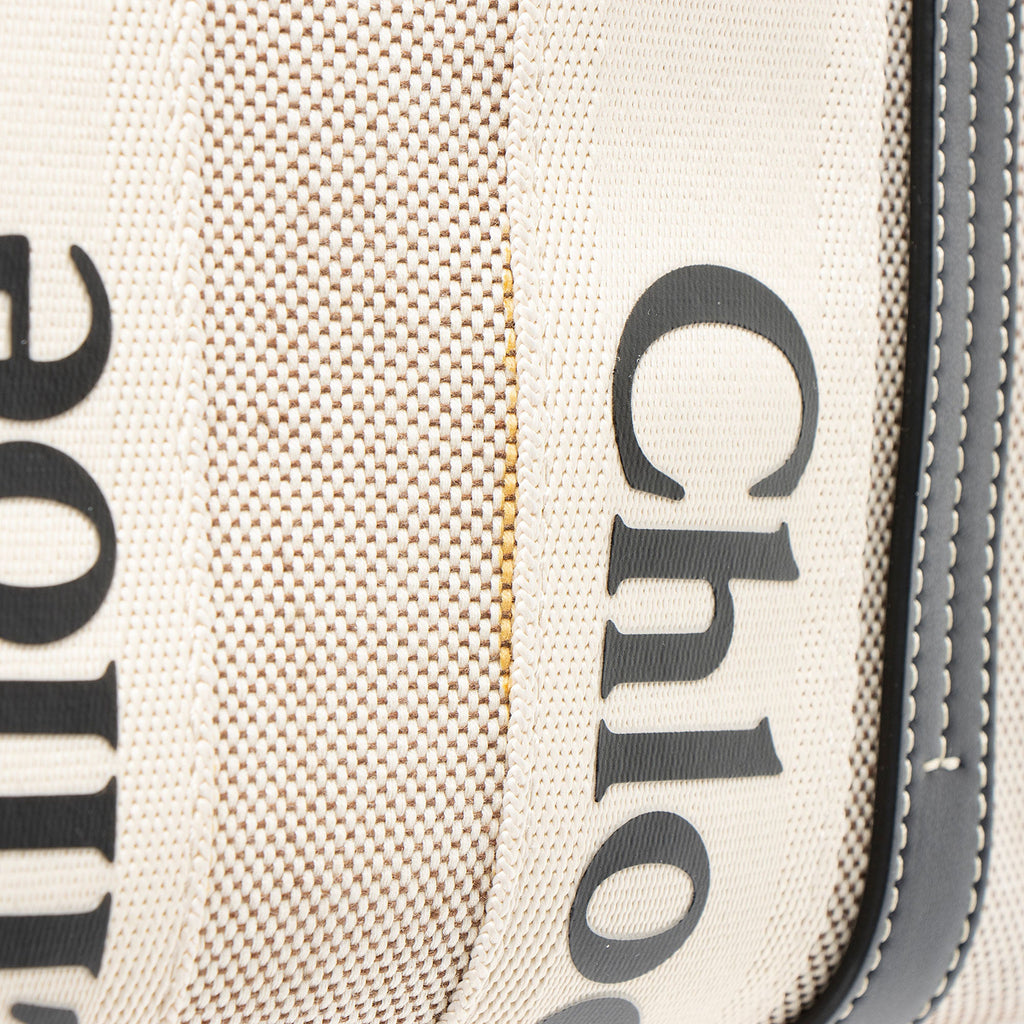 Chloe Linen Canvas Woody Small Tote