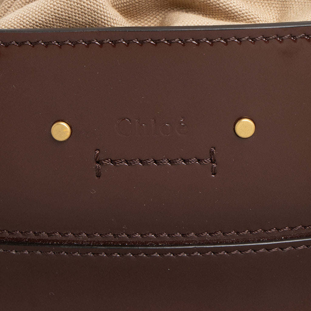 Chloe Patent Leather Roy Mini Bucket Bag