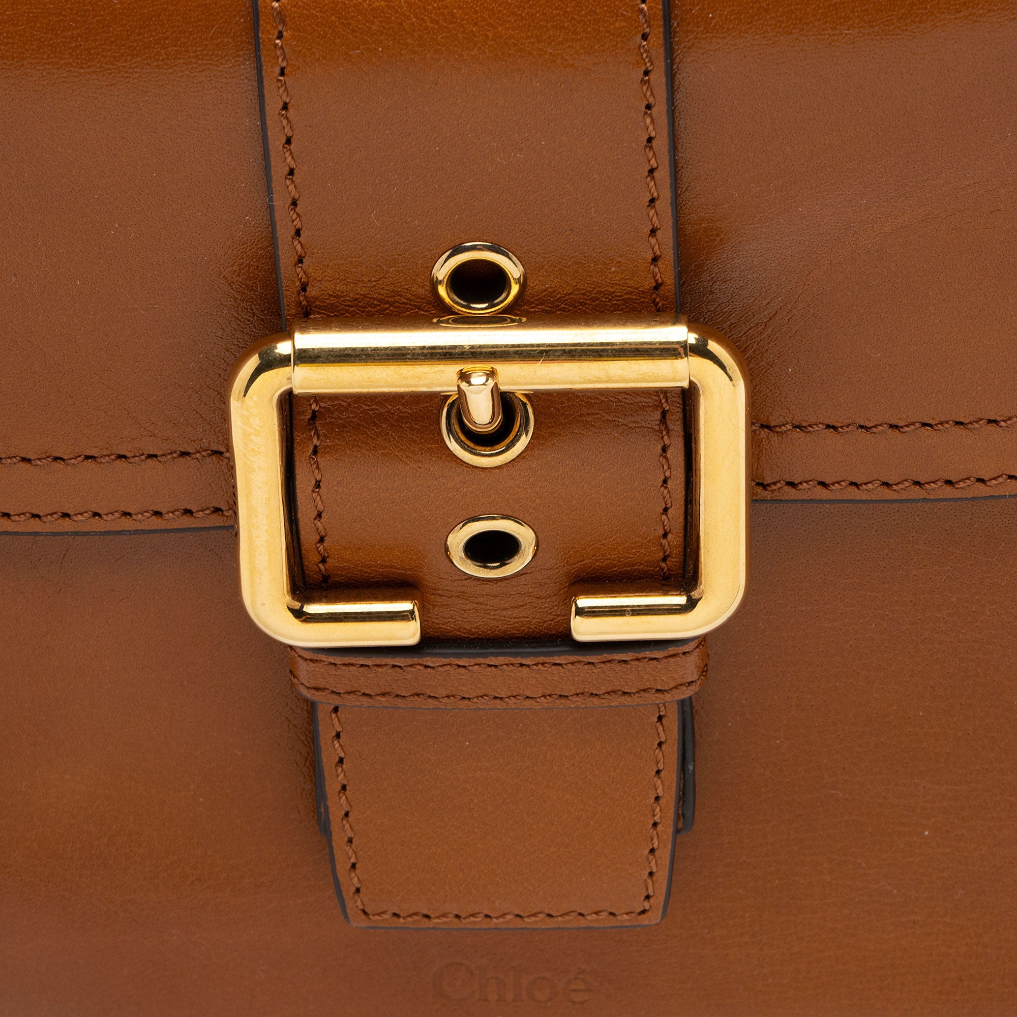 Chloe Shiny Leather Medium Camera Bag