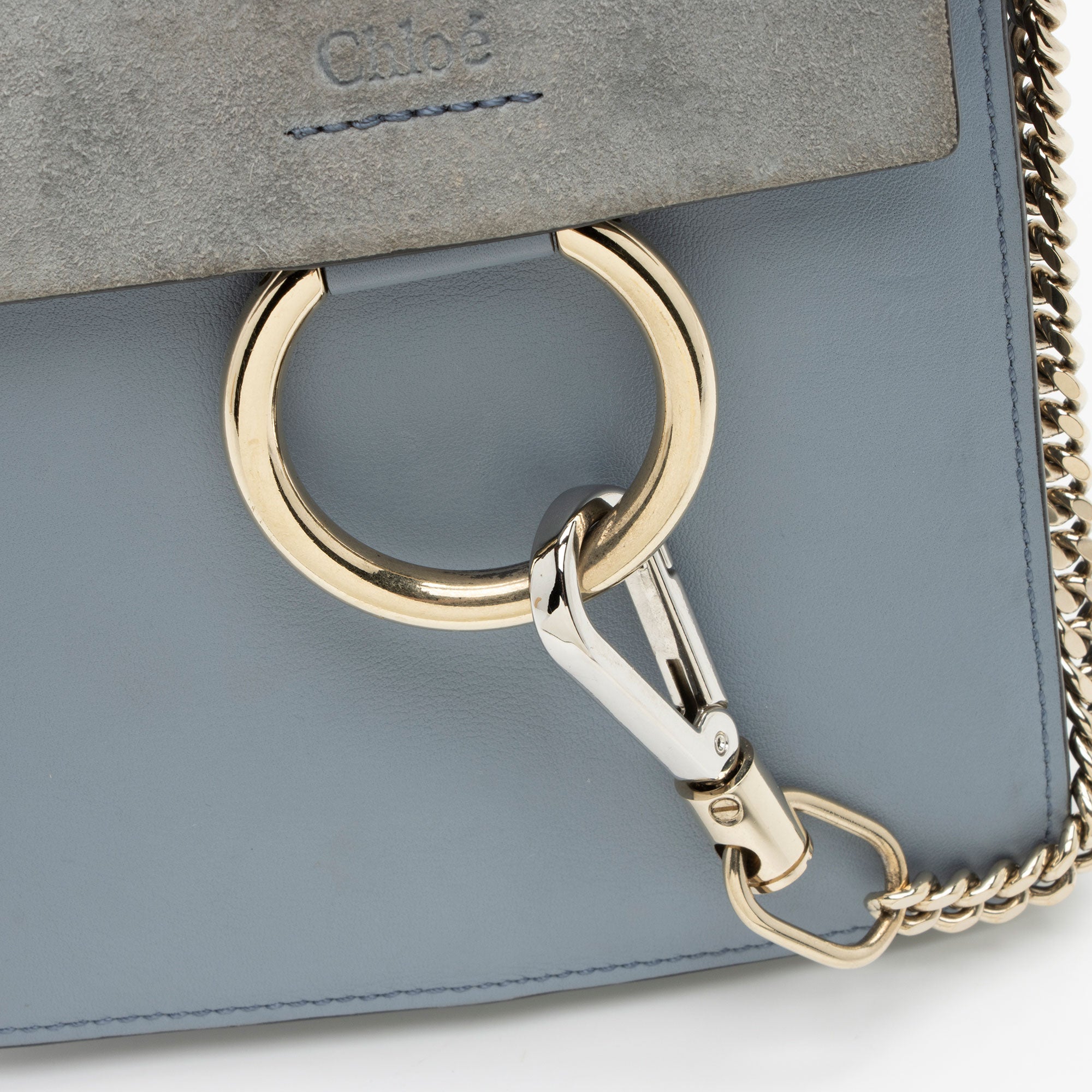 Chloe Suede Calfskin Faye Mini Bracelet Bag (SHF-M6mAJI)