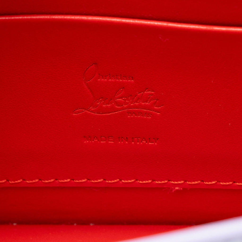 Christian Louboutin Embellished Patent Leather Loubi54 Clutch