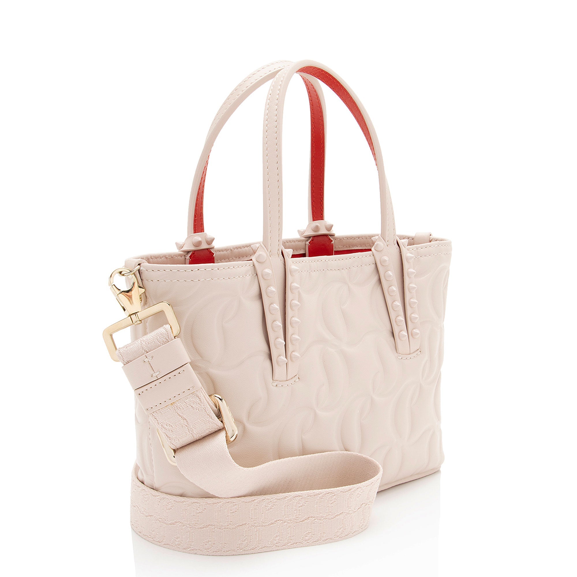Christian Louboutin Embossed Leather Cabata Mini Tote