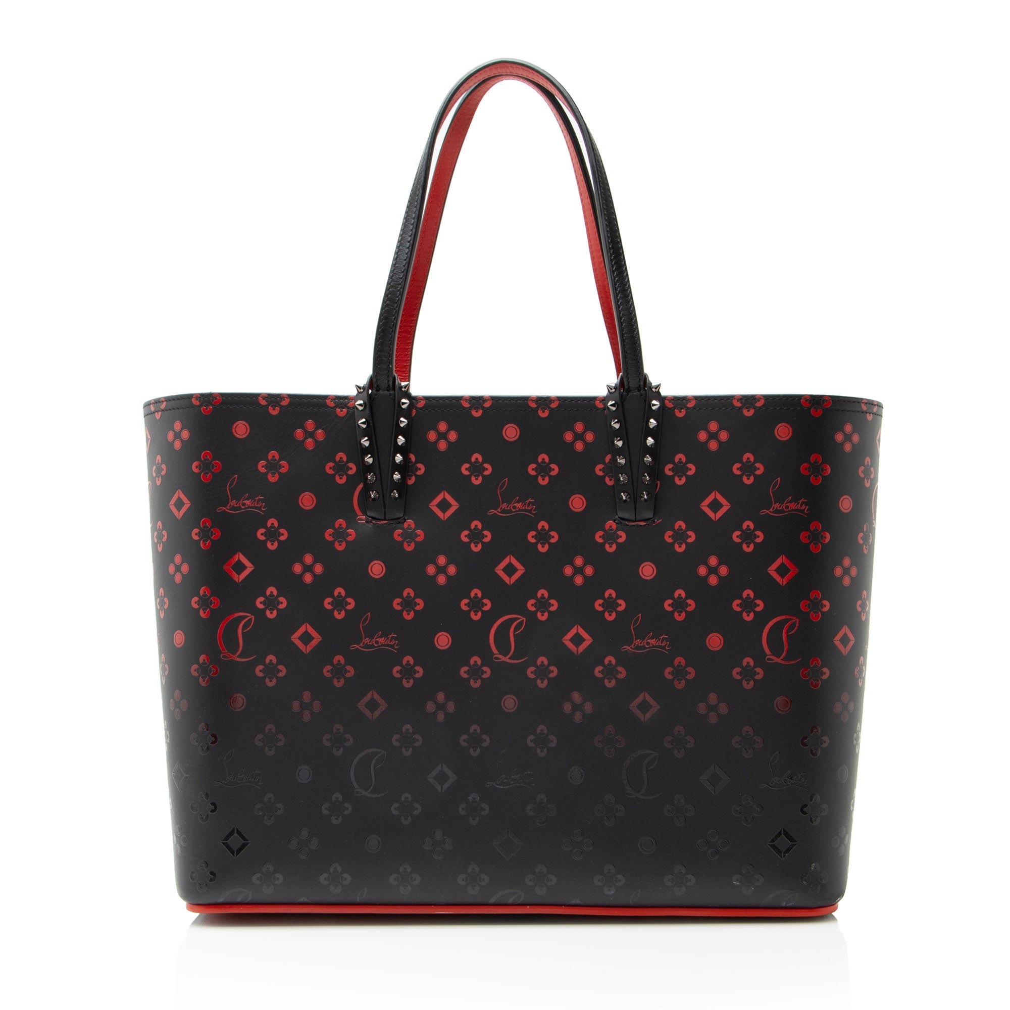 Christian Louboutin Leather Degrade Loubinthesky Spiked Cabata Tote
