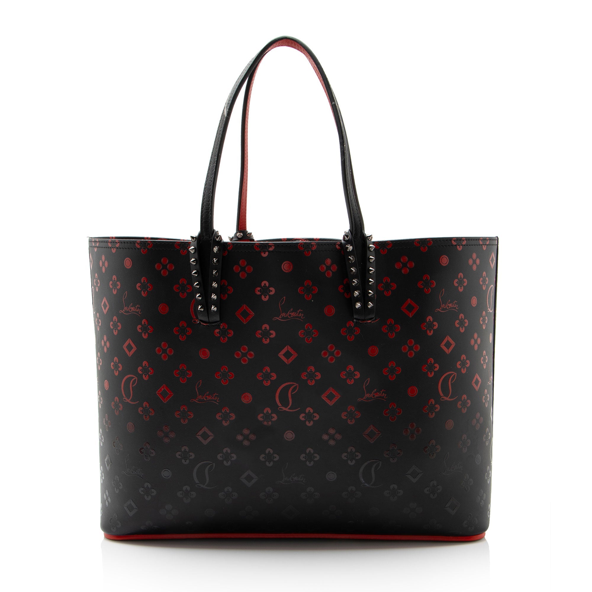 Christian Louboutin Leather Degrade Loubinthesky Spiked Cabata Tote