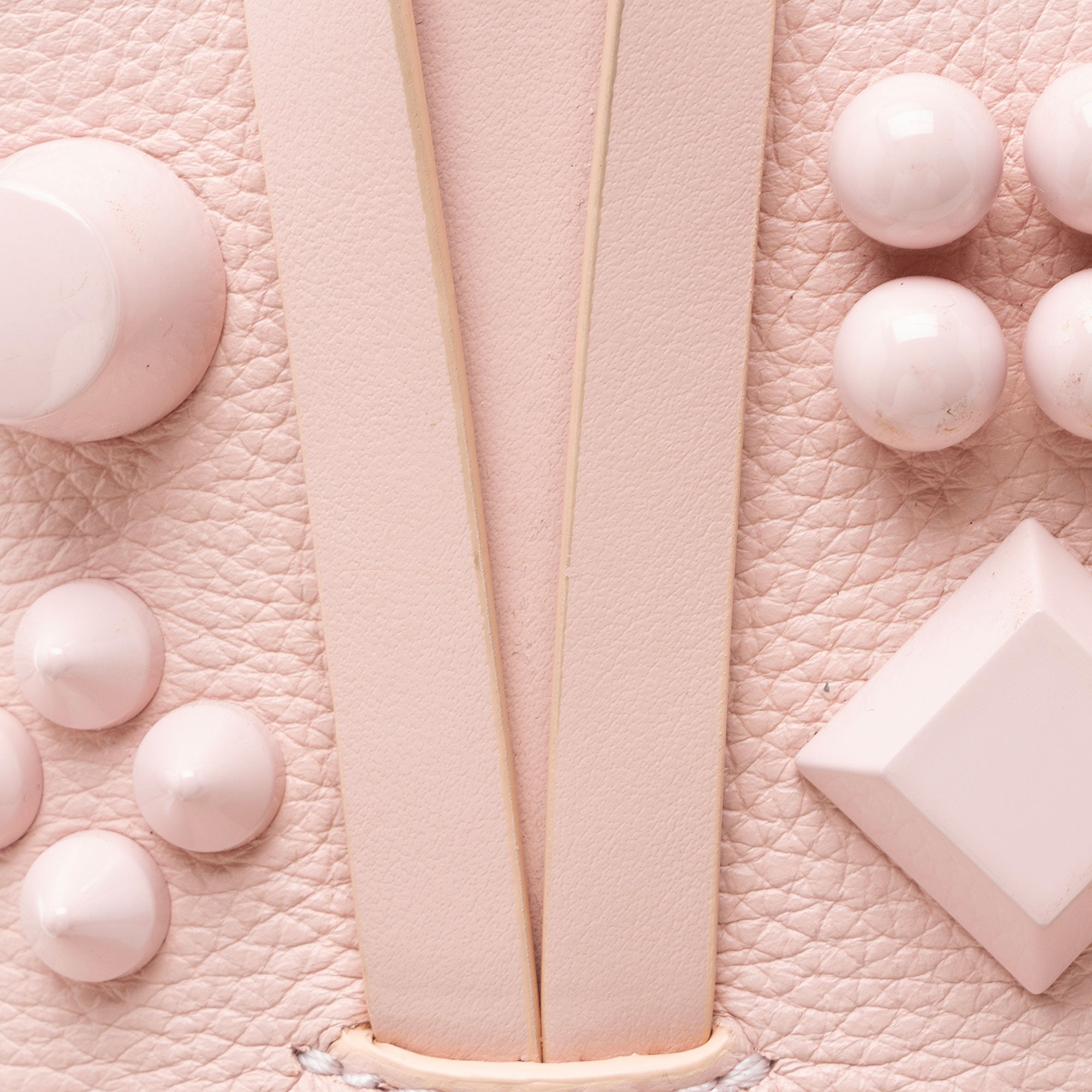 Christian Louboutin Leather Empire Spike Cabata N/S Mini Tote