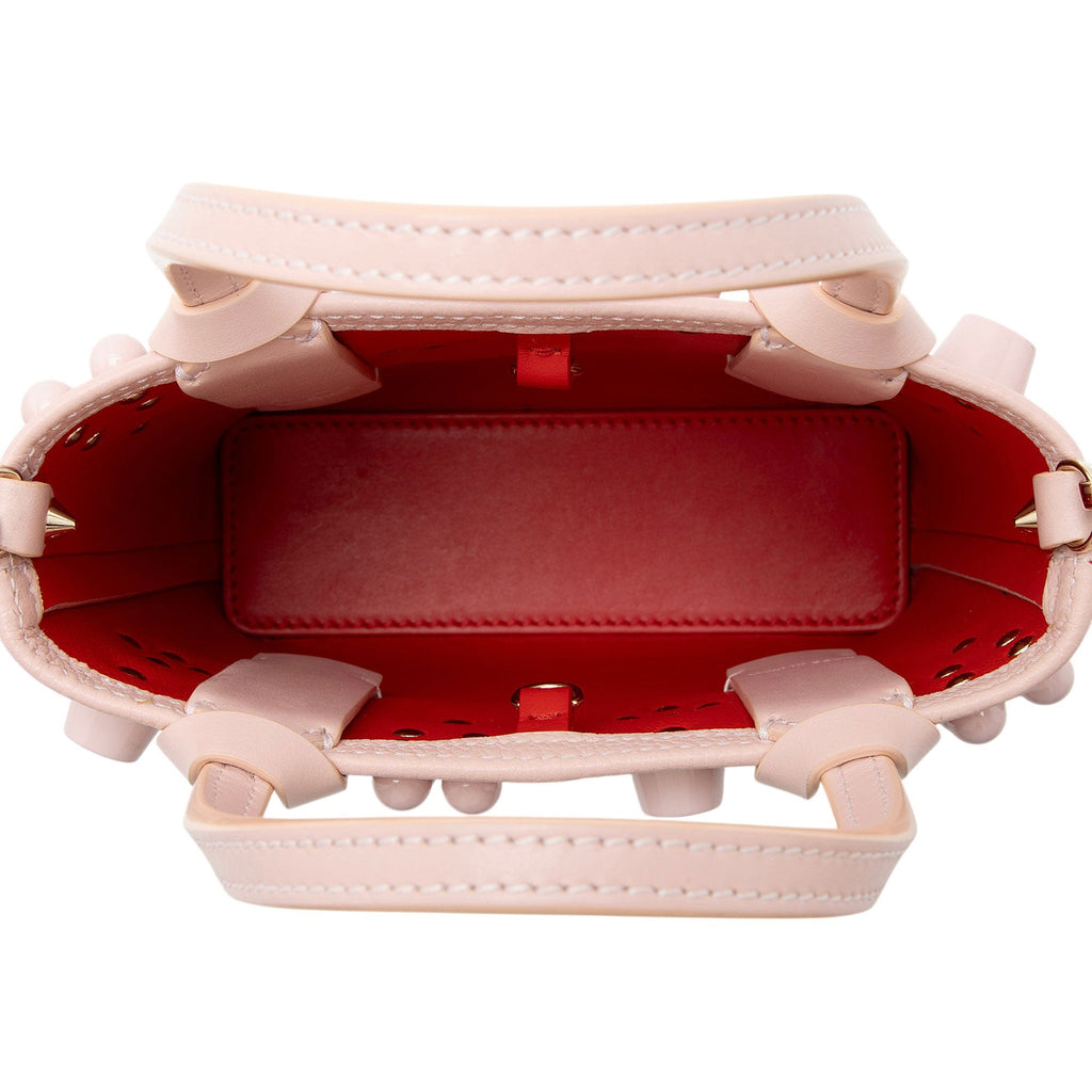 Christian Louboutin Leather Empire Spike Cabata N/S Mini Tote