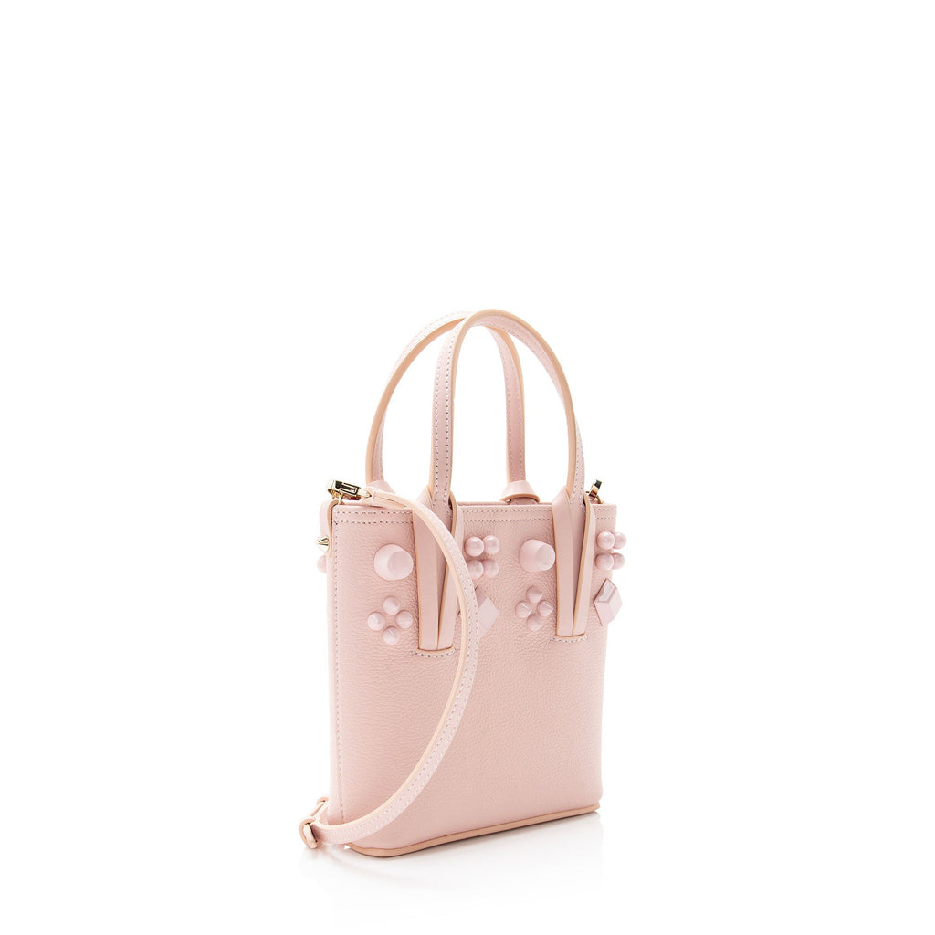 Christian Louboutin Leather Empire Spike Cabata N/S Mini Tote