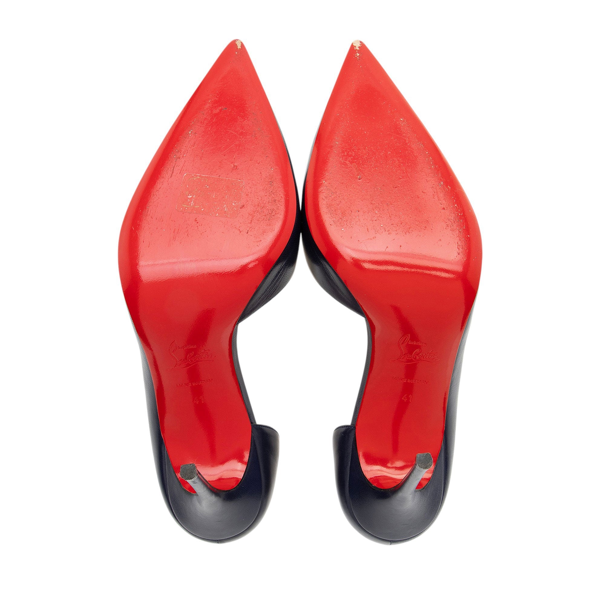Christian Louboutin Leather Iriza d'Orsay Pumps - Size 11 / 41