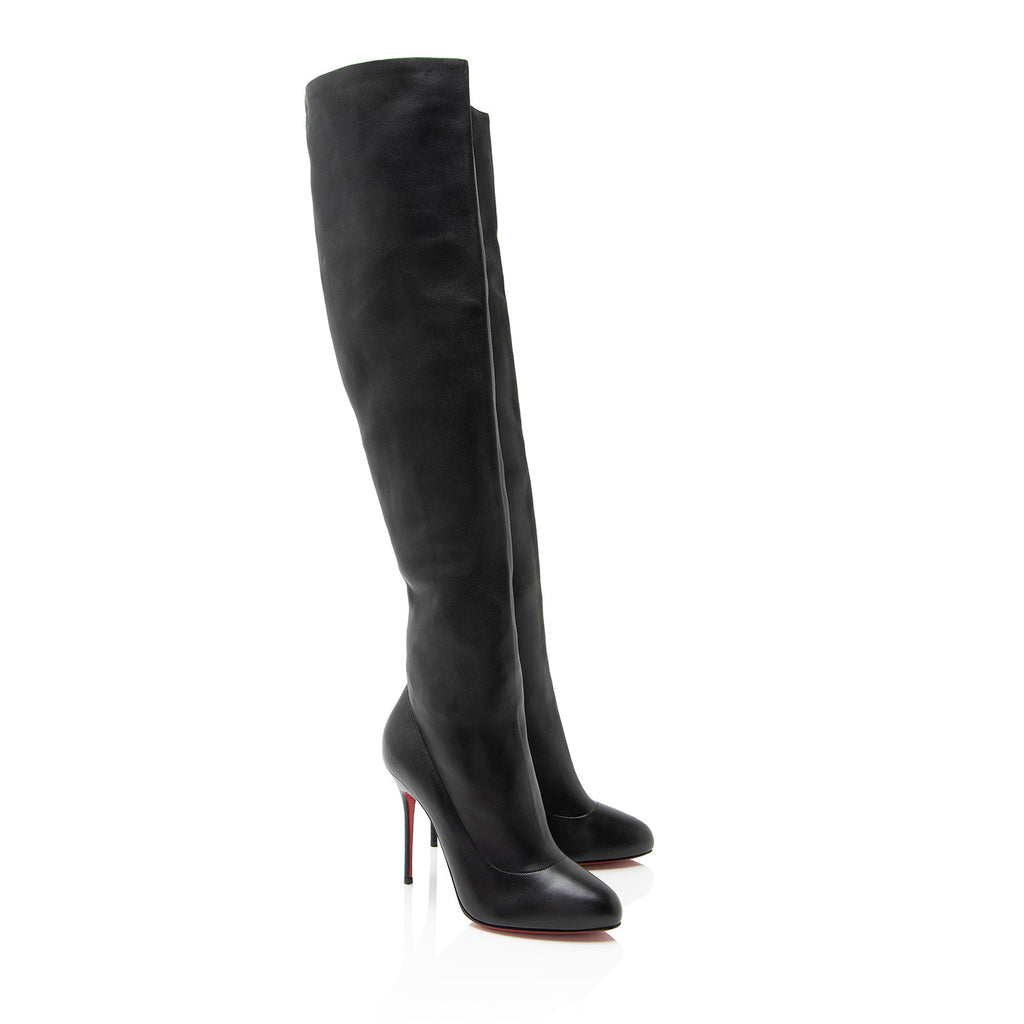 Christian Louboutin Leather Sempre Monica Over the Knee Boots - Size 10 / 40