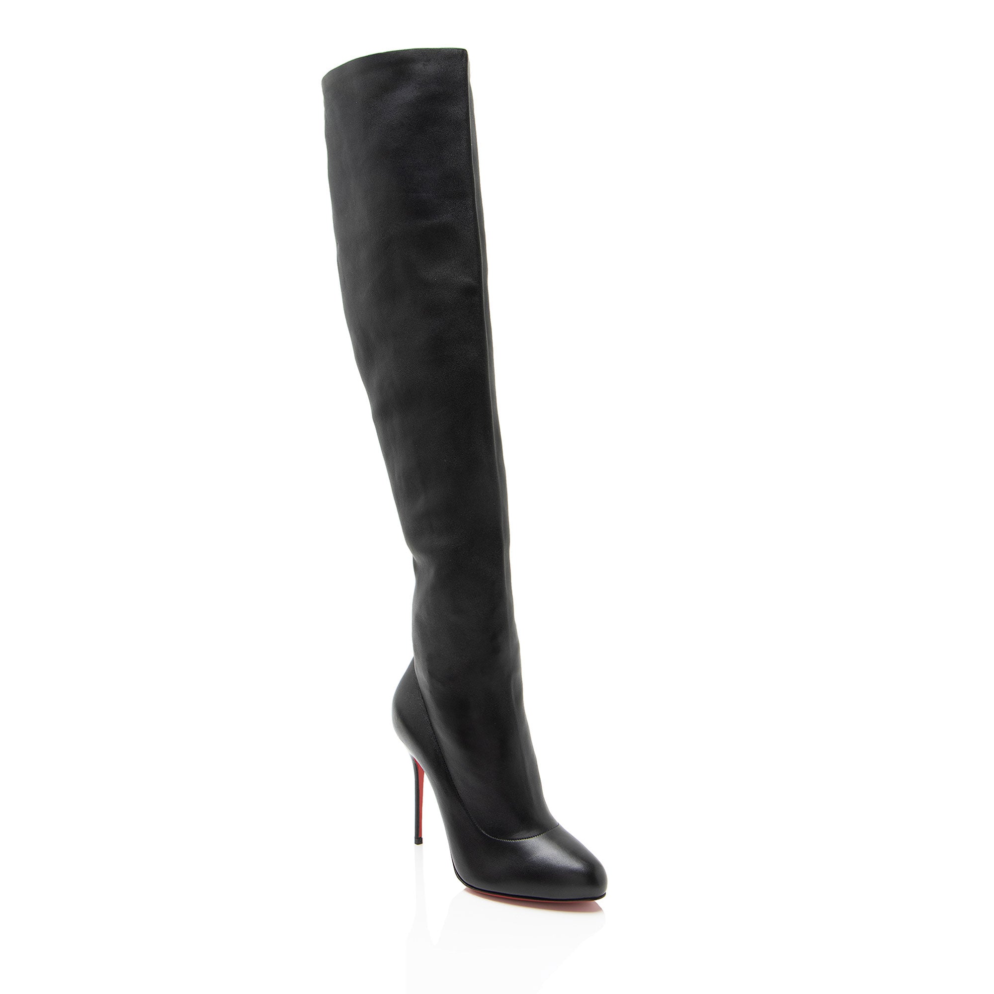 Christian Louboutin Leather Sempre Monica Over the Knee Boots - Size 10 / 40