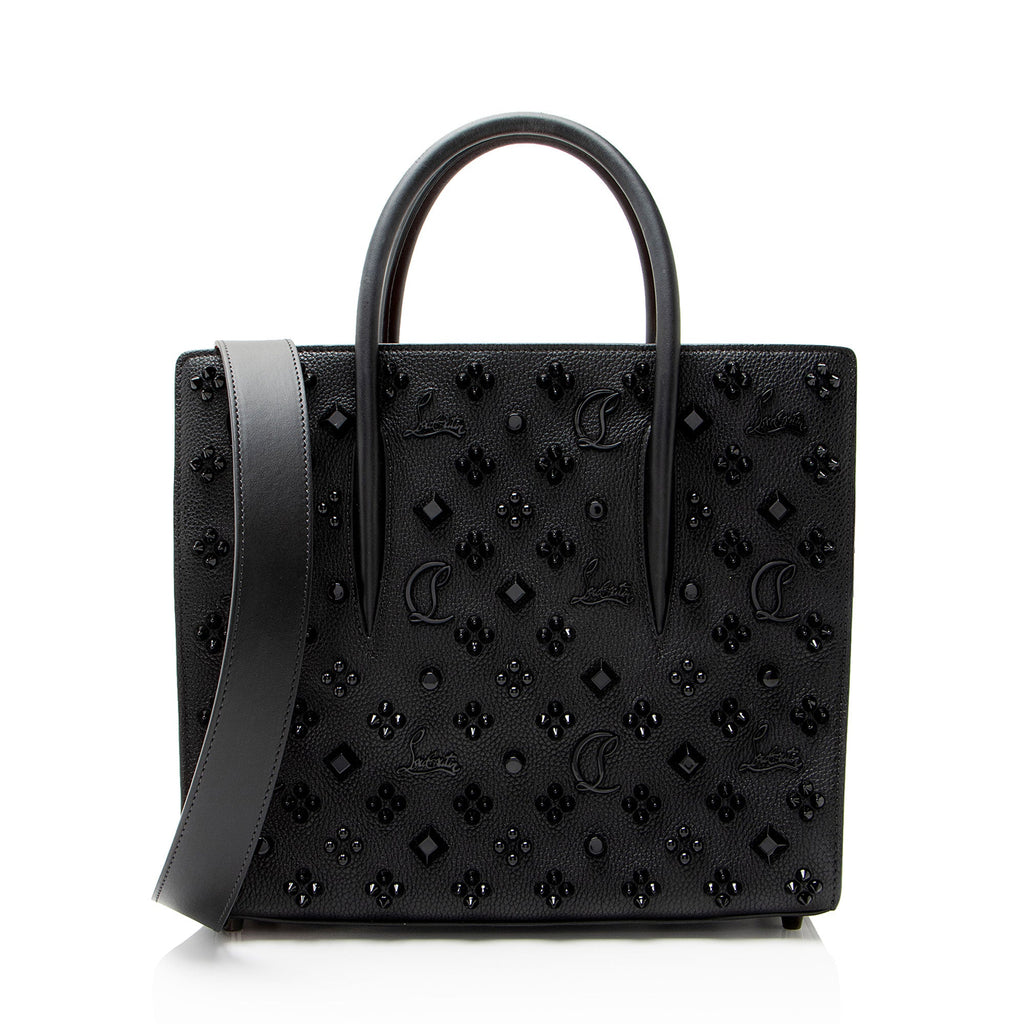 Christian Louboutin Leather Spiked Loubinthesky Paloma Medium Tote